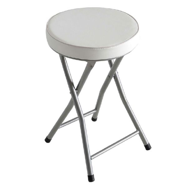 Silla y taburete acolchado plegable.