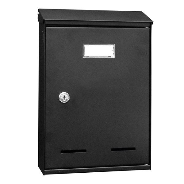 HABITEX Buzon metálico de exterior. Mod. Nano. Negro. btv