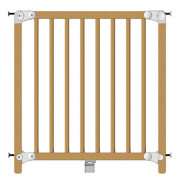 Valla seguridad madera natural Lena 74-82 cn