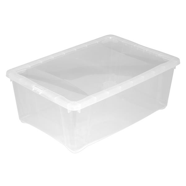 Caja de ordenación multiusos 10L 38x27xh.14cm transparente.