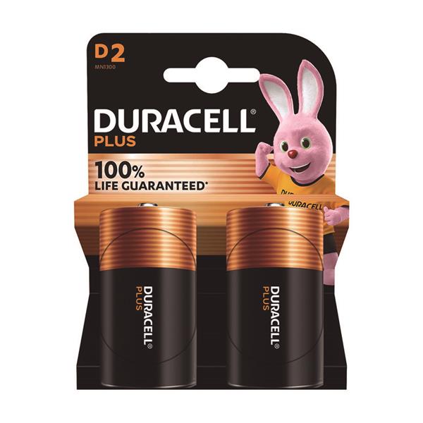 BL.2 PILAS ALC. GAMA PLUS LR20 DURACELL