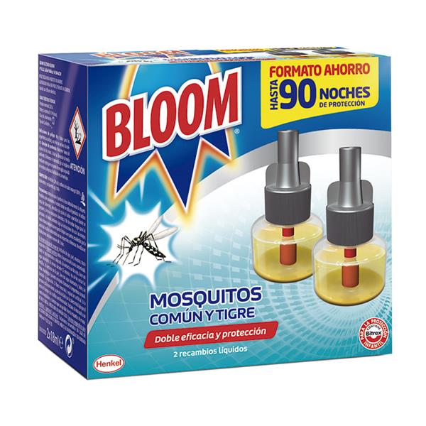 Bloom mosquitos eléctrico. 2 Recambios. Liquido
