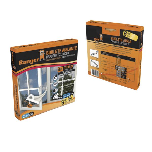 Burlete caucho tipo P 9 mm x 6 m.