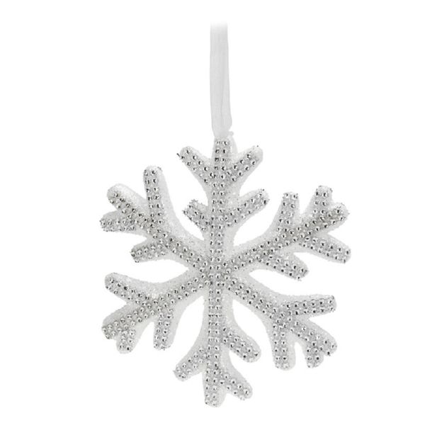 Estrella navidad plateada 19 cm