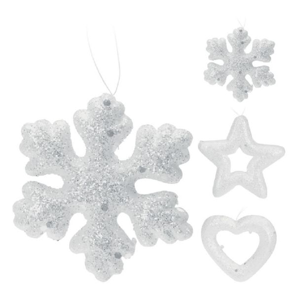 Estrella nieve brillante 6x70 mm.