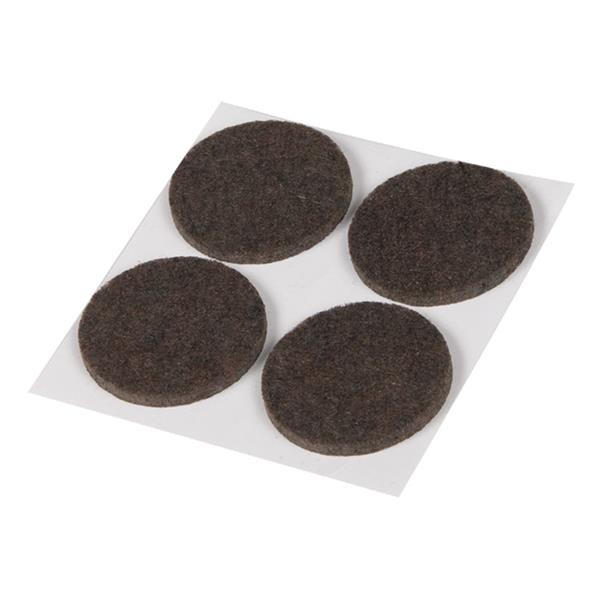 Fieltro marrón..4 uds. Ø 35 mm.