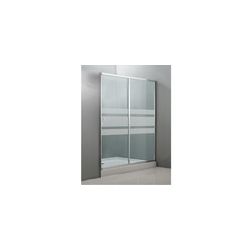 Frontal de ducha 120cm cromo. Cristal serigrafiado hor.