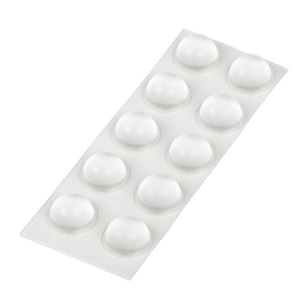 Gota adhesiva paragolpes. Transparente. 10 uds. Ø 13 mm.