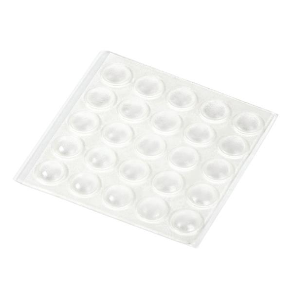 Gota adhesiva paragolpes. Transparente. 25 uds. Ø10 mm.