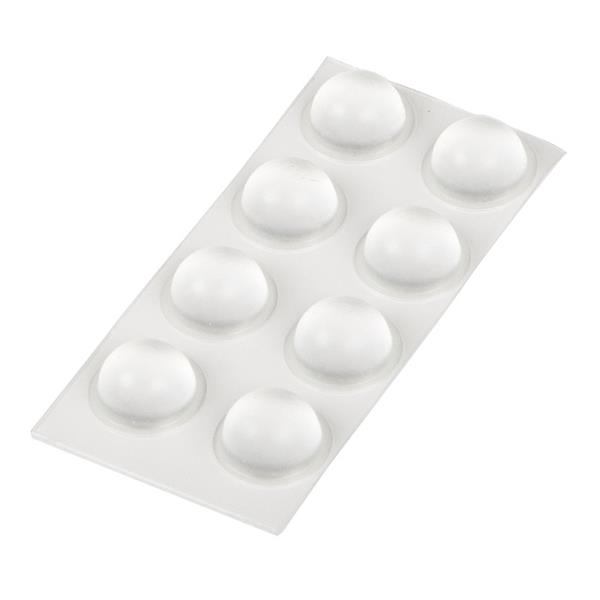 Gota adhesiva paragolpes. Transparente. 8 uds.16 mm..