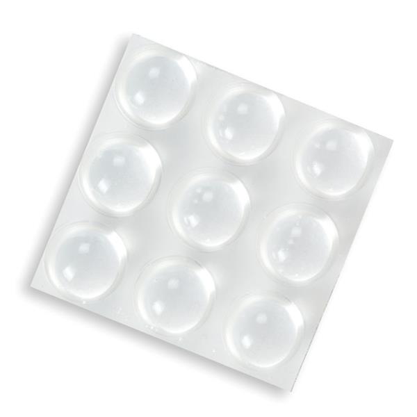 Gota adhesiva paragolpes. Transparente. 9 unidades. 20x20 mm