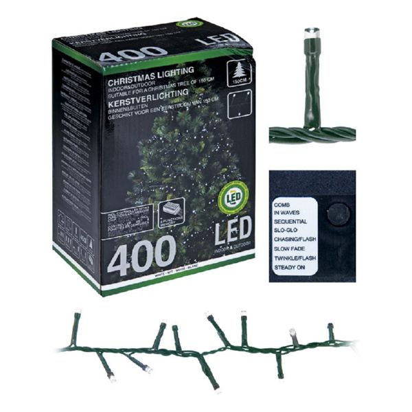 Iluminación interior Led 400 bombillas blanca con programador