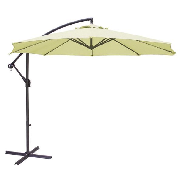 Parasol colgante lateral aluminio 3 m. Color crudo.