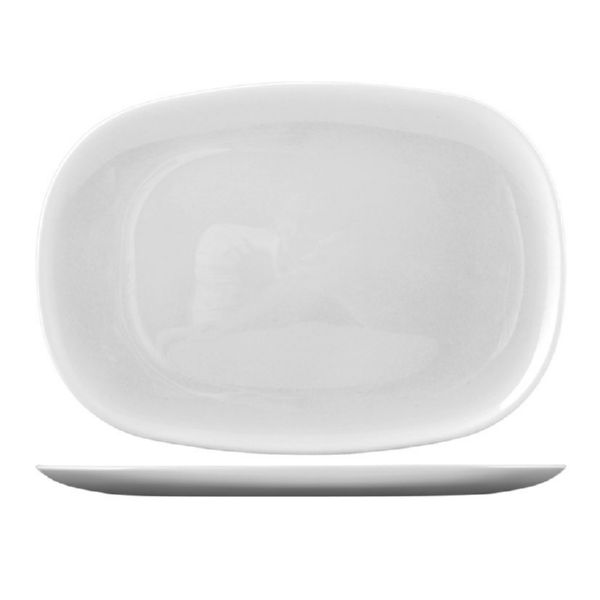 Plato opal Premiere 34x24 cm. blanco (min. 6 unidades)