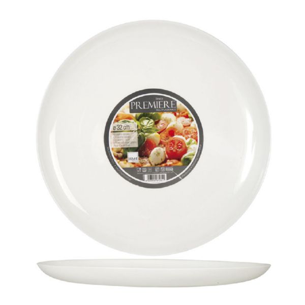 Plato opal Premiere pizza 32cm. blanco (mín. 6 unidades)