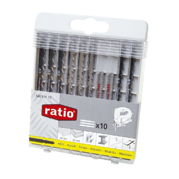 Sierra caladora, conexion tipo Bosch, Jgo.10 pzas.